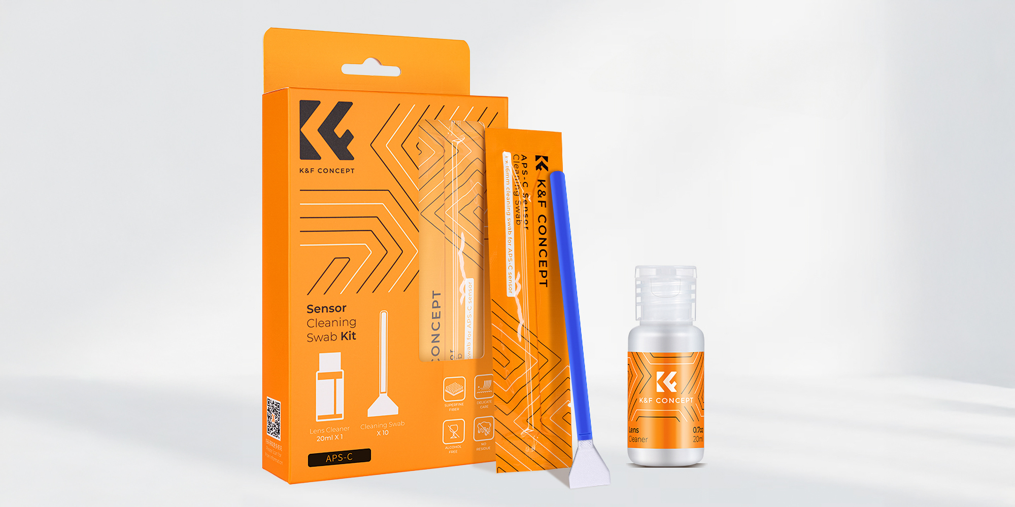 Zestaw czyszczący K&F Concept do matryc APS-C Sensor Cleaning Swab Kit - Nie tylko matryce